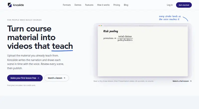 The Kinoslide homepage
