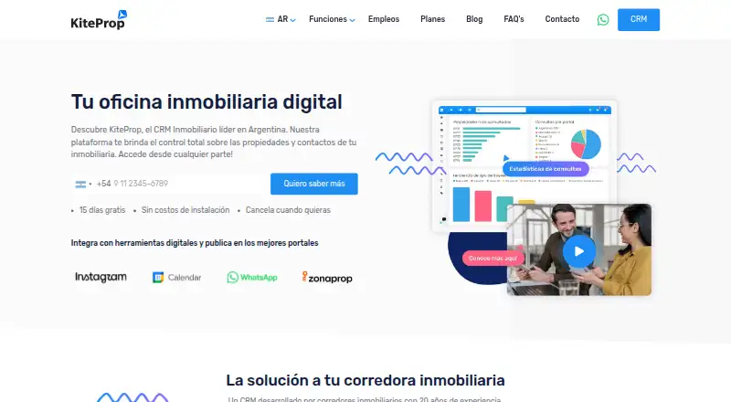 The KiteProp homepage
