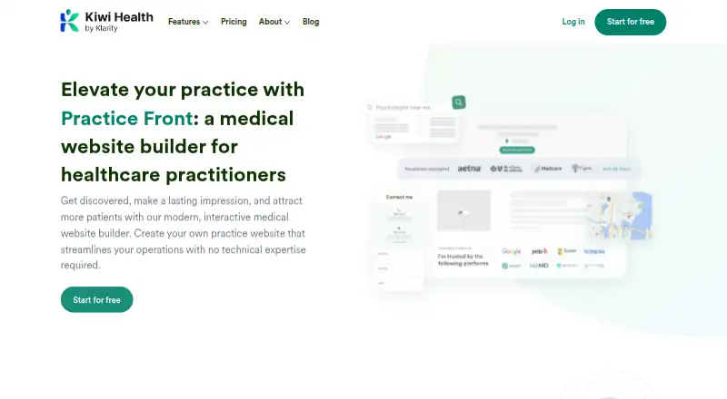 The Practice Front homepage