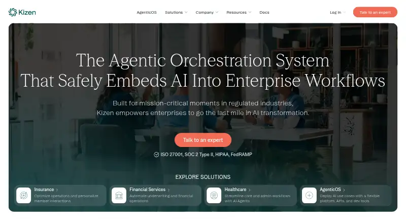 The Kizen homepage
