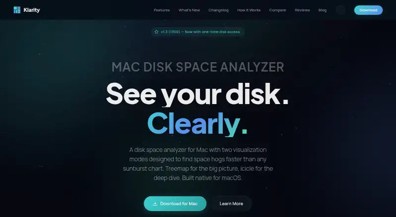 The Klarity homepage