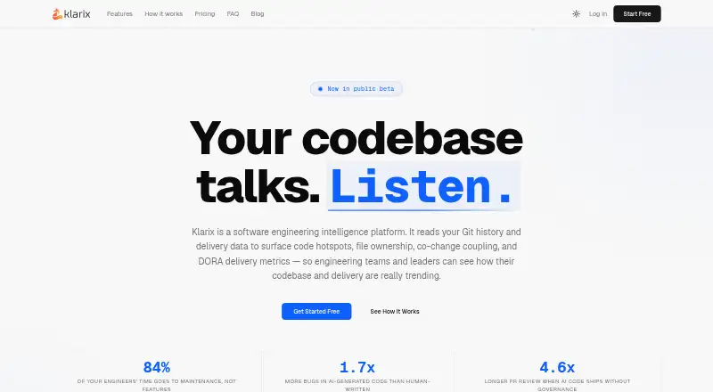 The Klarix homepage