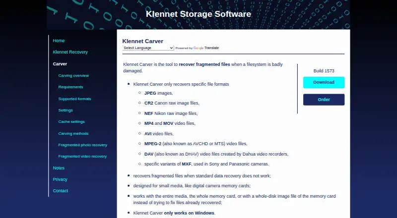 The Klennet Carver homepage