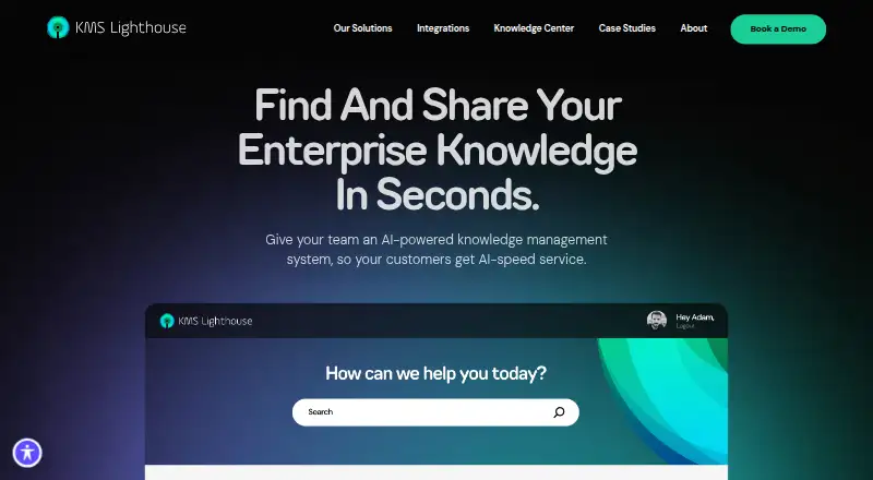 The KMS Lighthouse homepage