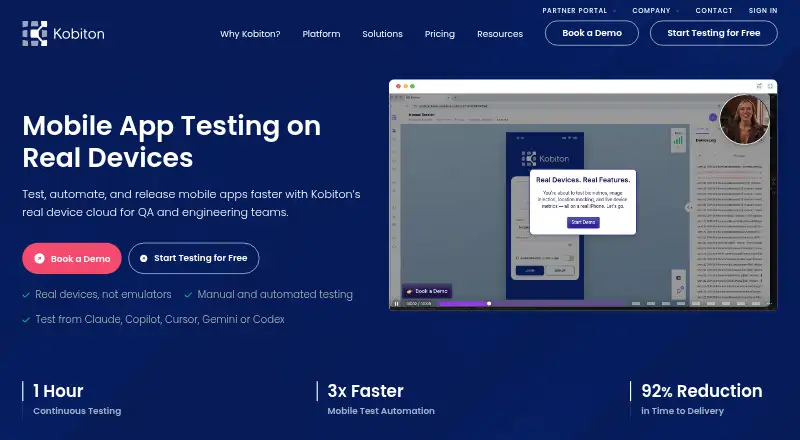 The Kobiton homepage