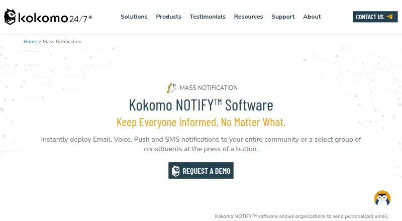 The Kokomo NOTIFY homepage