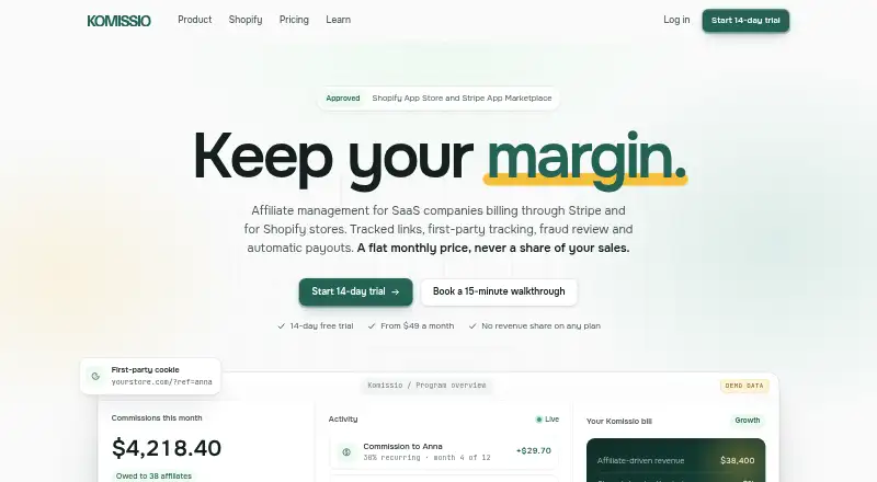 The Komissio homepage
