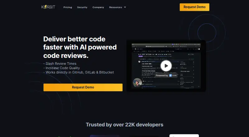 The Korbit AI homepage