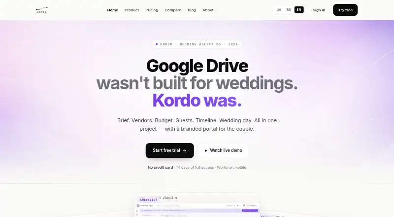 The Kordo homepage