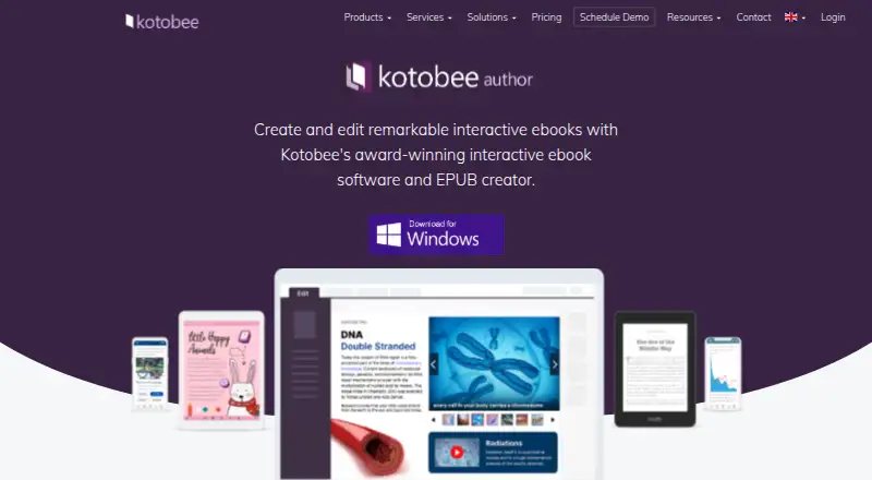 The Kotobee Author homepage