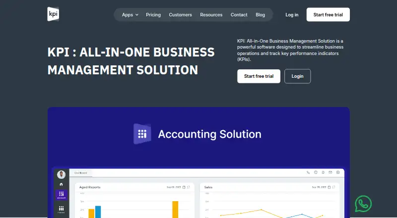 The KPI.com homepage