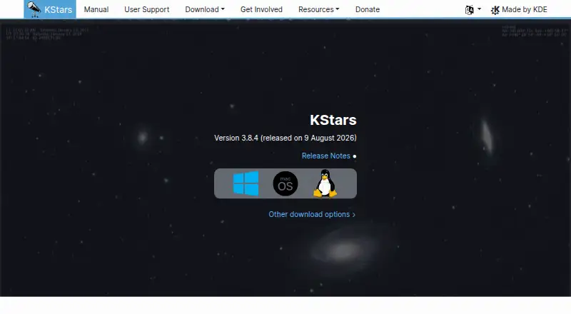 The KStars homepage