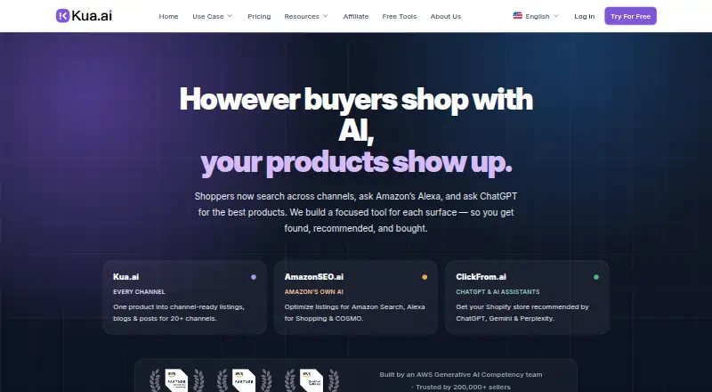 The Kua.ai homepage