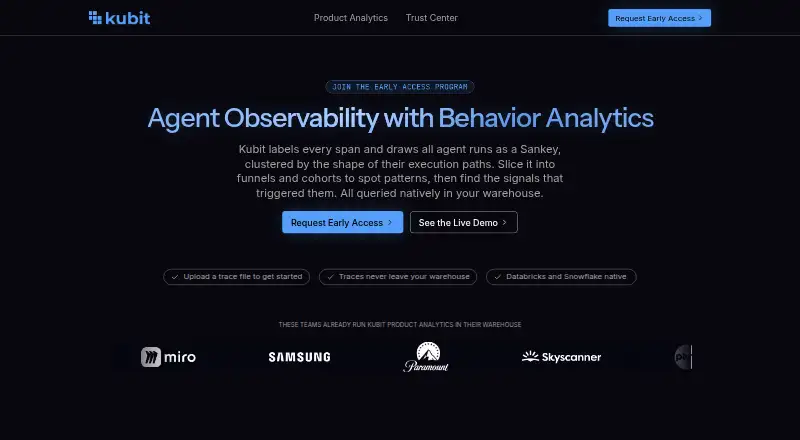 The Kubit homepage