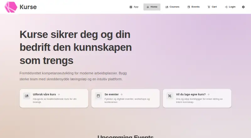 The Kurse homepage