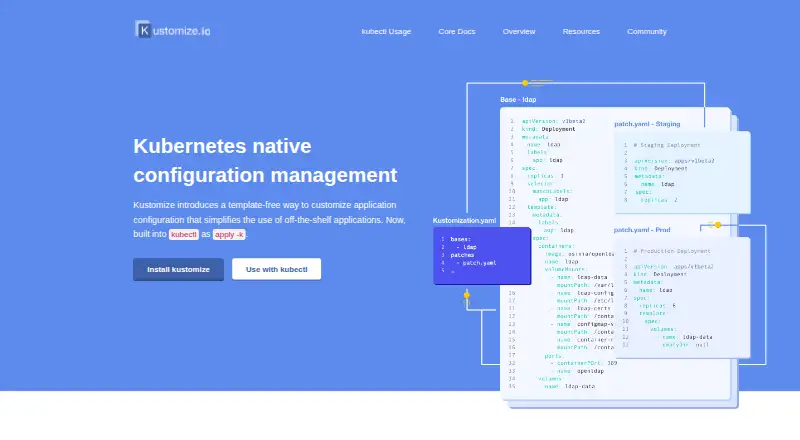 The Kustomize homepage