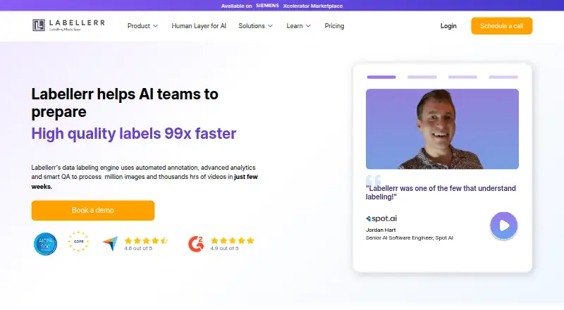 The Labellerr homepage