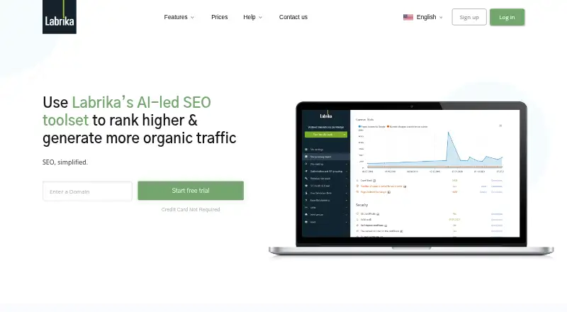 The Labrika homepage