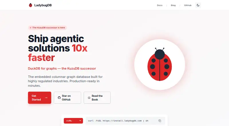 The LadybugDB homepage
