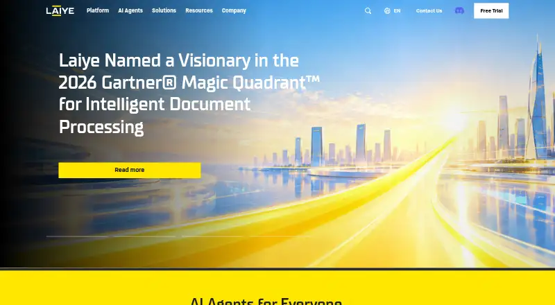 The Laiye RPA homepage
