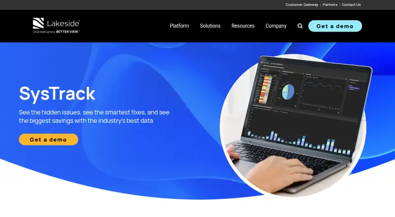 The Lakeside SysTrack homepage