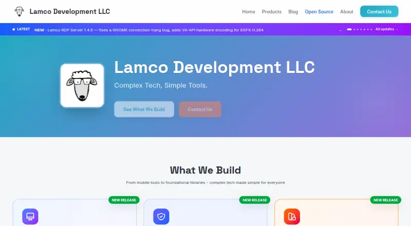 The Lamco RDP Server homepage