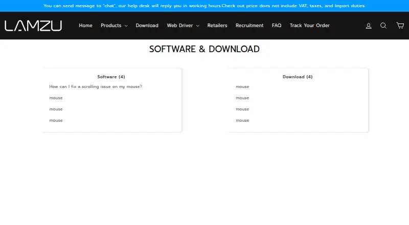 The LAMZU Mouse Driver homepage