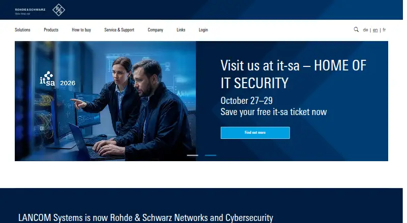 The LANCOM Management Cloud homepage