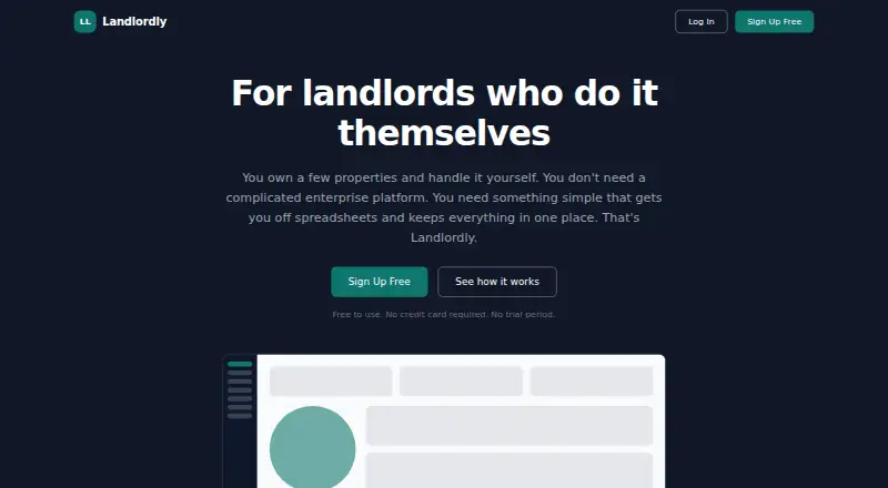 The Landlordly homepage