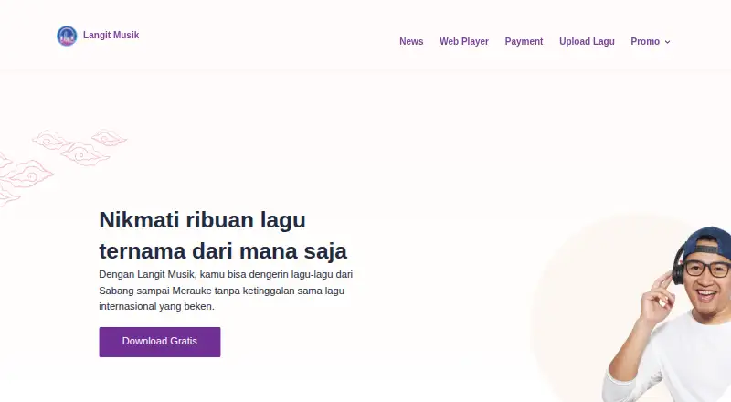 The Langit Musik homepage