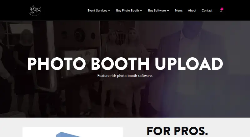The Photo Booth Upload homepage