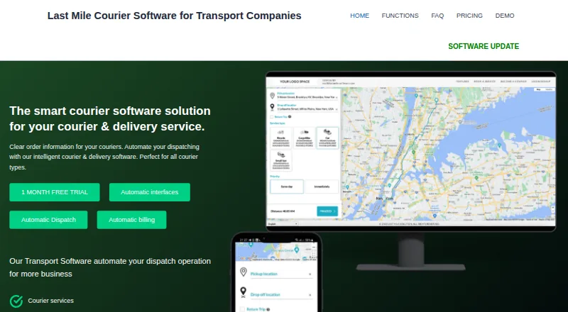 The Last Mile Software homepage