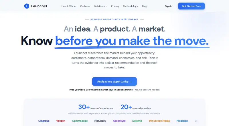 The Launchet homepage