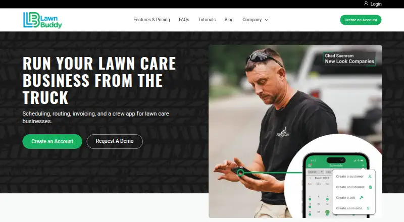 The Lawn Buddy homepage