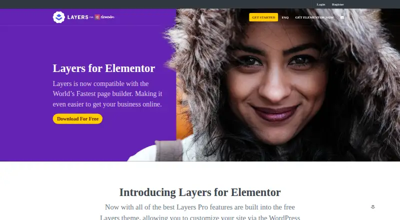 The Layers homepage