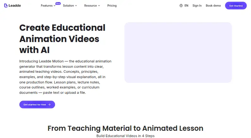The Leadde Motion homepage