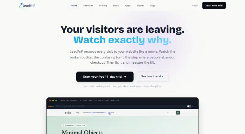 The LeadFnF homepage