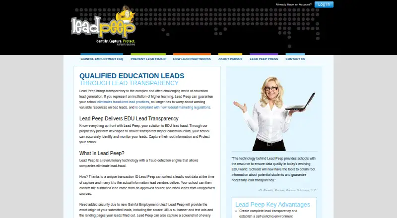 The Lead Peep homepage