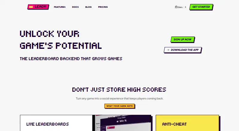 The LEADR homepage