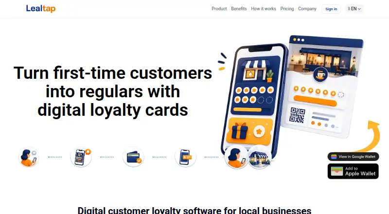 The Lealtap homepage