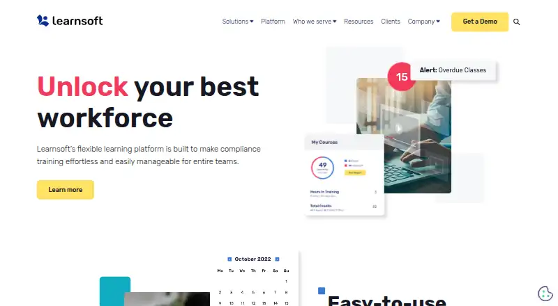 The Learnsoft homepage
