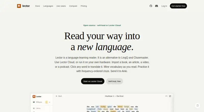 The Lector homepage