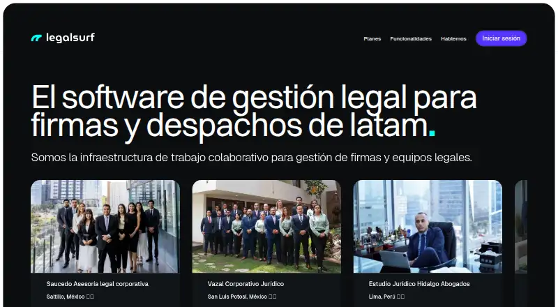 The LegalSurf homepage