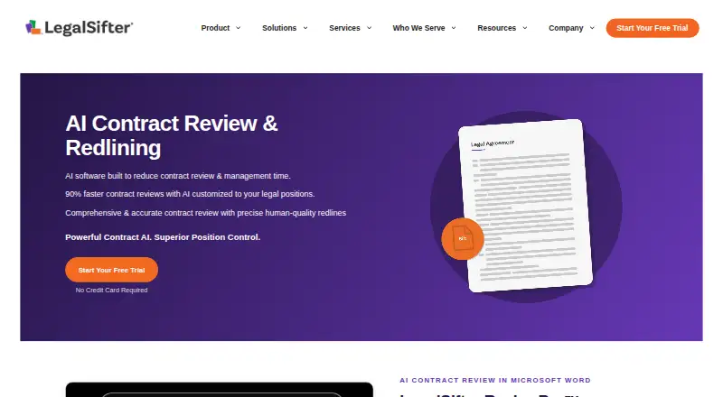 The LegalSifter homepage