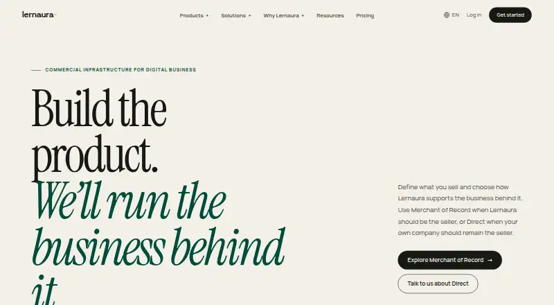The lernaura homepage