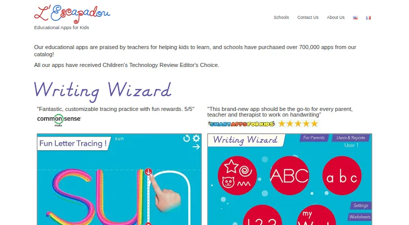 The Writing Wizard homepage