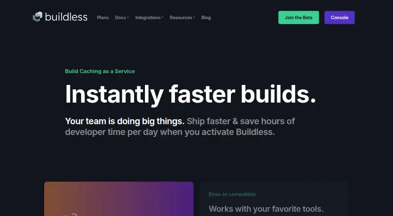 The Buildless homepage