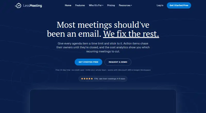 The Less Meeting homepage
