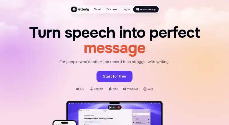 The Letterly homepage