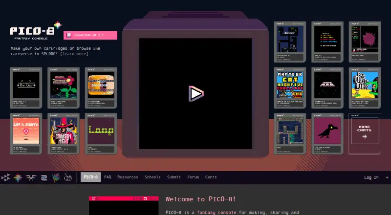 The PICO-8 homepage